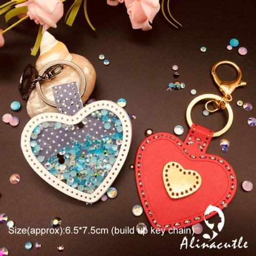 Die Cut Metal Cutting die keychain shaker Heart Paper Key Chain Alinacraft Scrapbook Paper Craft Card Punch Art Knife Cutter