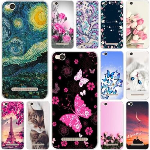 Cute Patterned Case For Xiaomi Redmi 4A Fudna Soft TPU Coque Capas For Xiaomi Redmi 4A A 4 Case Back Protector Cover on redmi 4A