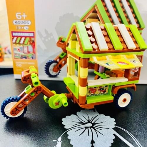 SEMBO Street View Series Mini Sale Car Building Block Modle Dinner Car 3D Modle Brick Toys Small Vechile Kid Toys Birthday Gift