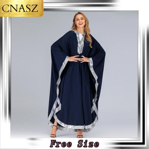 Latest Abaya Women Muslim Elegant Fashion Turkey Loose Large Size Dress Dubai Islamic Long Sleeve Dress Kaftan Bangladesh Oman