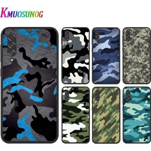 Camouflage Pattern For Samsung A10 10E 10S 20 20S 20E 30 30S 40 40S 50 50S 60 70 70S 80 90 A2 Core Black Soft phone Case