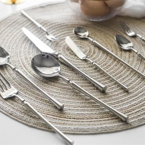 Stainless Steel Dinnerware Set Cutlery Spoon Fork Knife Western Cutleri Silverware tableware Set Supplies