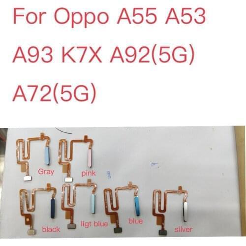 New Fingerprint Sensor Flex Cable For Oppo A55 A53 A93 K7X A92(5G) A72(5G) Finger ID Touch Flex Cable Replacement tap parts