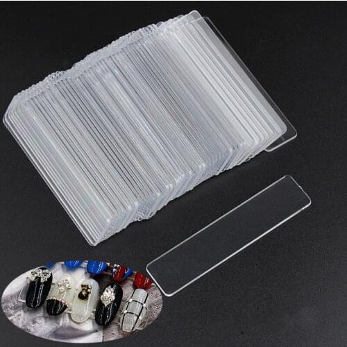 Nail Tips Nail Art Display Stand Transparent Practice Showing Acrylic Gel Polish Holder Strip Waterproof Double Sided Tape Tool