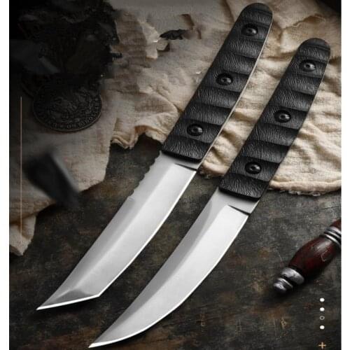 Outdoor D2 Samurai Japanese Knife Survival Camping Knife Pocket Knife Tactical knife Straight Knife Fishing Knife Outdoor Knife