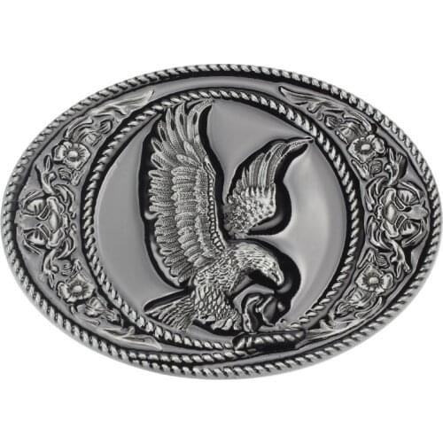 The eagle belt buckle oval contracted point paint