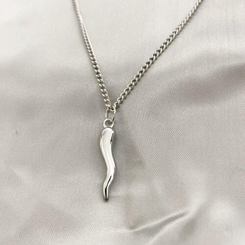Silver Big chili hot Pepper Pendant Necklace Exquisite Women Man Simple Jewelry Gorgeous Gift Dropshipping