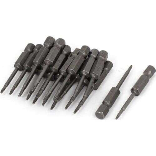 Uxcell 20 Pcs 50mm Length T5 1.5mm Head Magnetic Security Torx Screwdriver Bits