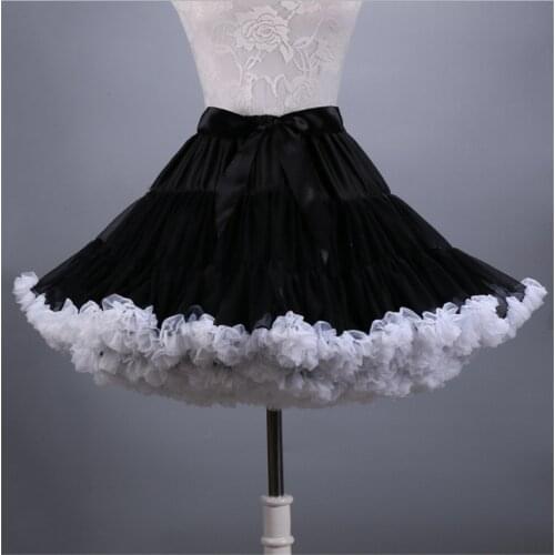 Girl Women Lolita Tutu Skirts Rainbow Petticoat Crinoline Underskirt Cosplay