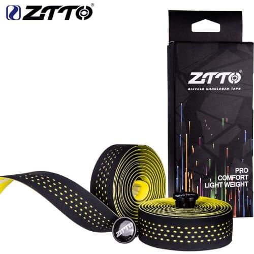 ZTTO Soft Road Bike Bicycle Handlebar Tape Cork EVA PU Handle Bar Tape Professional Cycling Damping Bicycle handlebar straps