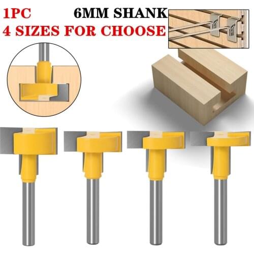 1Pc 6mm Shank T-Slot & T-Track Sloting Wood Router Bit Woodworking Tenon Milling Cutter Tools Woodworking Tools