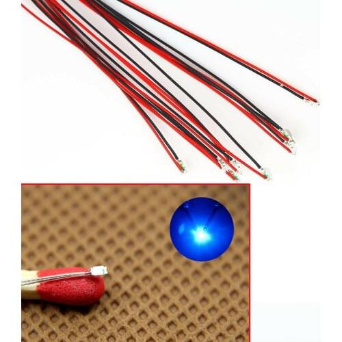 10Pcs AC DC 2.8V~3.4V Compatible T0603WM Pre-soldered Micro Litz Wired Leads 200mm Long Lightweight Light Beads 0603 SMD Led