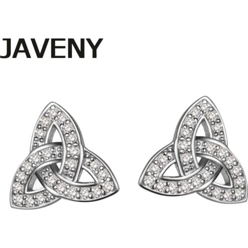 925 Sterling Silver Fine Jewelry Cubic Zirconia Irish Keltic Knot Womens Gifts Wedding Bridal Stud Earring 10pcs Lots Wholesale