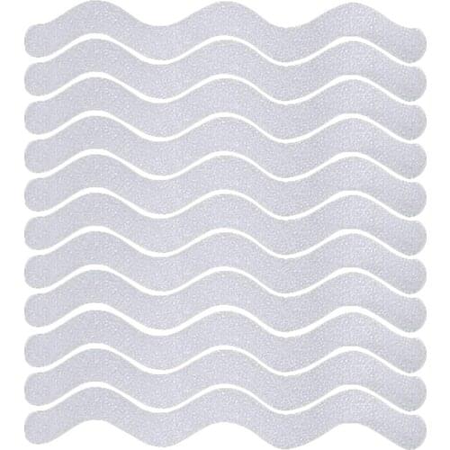 72XF 12Pcs Transparent Non Slip Bath Stickers Mat Safety Bathtub Shower Treads Strip Anti Skid Clear Tape Adhesive Decals for