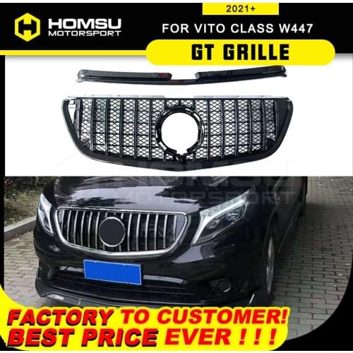 2021 Year W447 Front Bumper Mesh For New Vito Gt Grille For Mercede Vito Front Bumper Mesh Silver and Black Gt Grille With Mesh