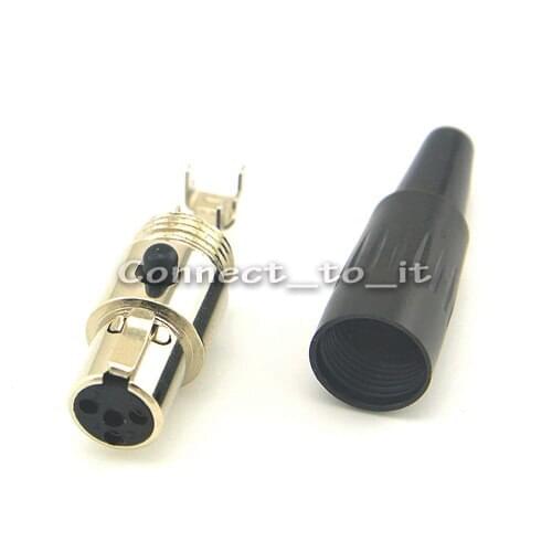 5 pieces/lot)Wholesale Mini XLR 4pin Male Panel mount Audio Microphone Connector
