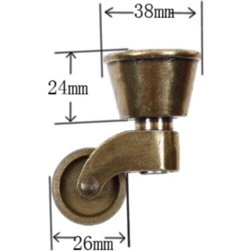 4PCS/LOT Wheel Diameter:26mm Antique Bronze Vintage Furniture Casters Piano mute pulley