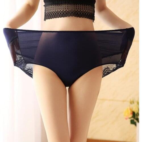 Plus size Ladies Lace underwear for women Soft Female Panties Hipster Lace Seamless Briefs for ladies Mid waist underpant Large