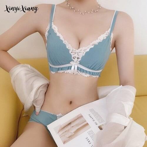 Bras Women Lace Underwear Gathers Push Up Soft Bras Adjusts Comfortable Breathable Sexy Wireless Lingerie For Women Hot Sell