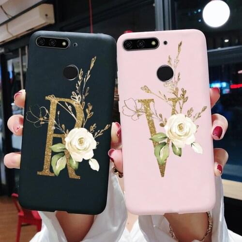 Case For Huawei Honor 7C Case On Huawei Honor7C 5.7inch Soft Letter Silicone Phone Cover For Huawei Honor 7C Aum-L41 Cases Coque