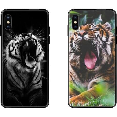 Black Soft Art Print Cover Case For Huawei Honor 20 20I 20S 10 10I 6A 7A 7X 8C 8X 9 9A 9I 9X Lite Pro Animal Tiger Cub Best