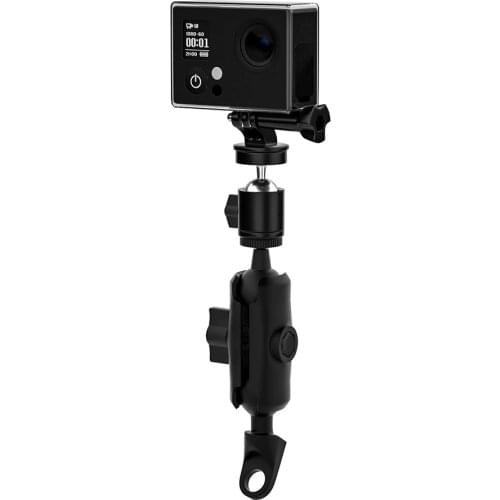 Motorcycle Bicycle Camera Holder Handlebar Mirror Mount Bracket 1/4 Metal Stand For GoPro Hero8/7/6/5/4 Yi DJI Supply