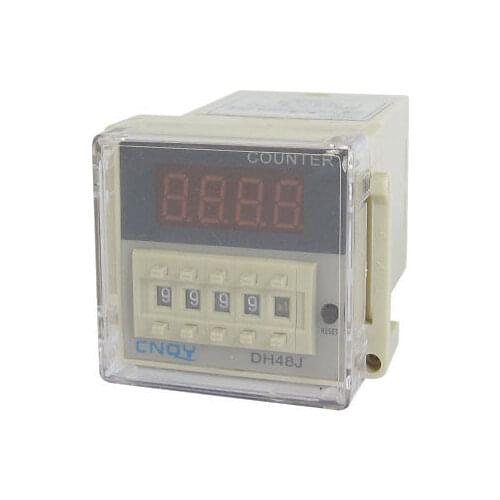 DH48JA DC 24V 50/60Hz 1-999900 LED Display Digital Counter Relay