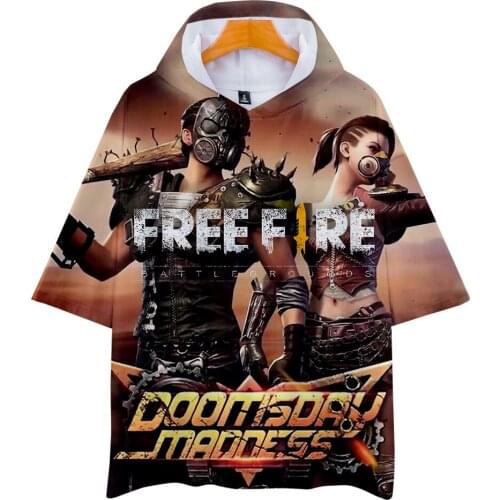 Popular Game Free Fire Shooting Men 3D T-shirt Women Summer Hooded Tshirt Hip Hop Tee Shirt Boys/Girls Casual Tshirts 3D tops