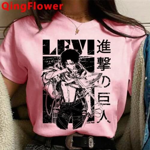Japanese Anime Attack on Titan Graphic T-shirt Women Harajuku Shingeki No Kyojin Tshirt 90s Manga T Shirt Kawaii Top Tees Female