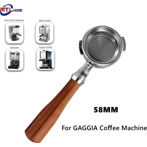 58mm GAGGIA Baby Coffee Bottomless Naked Portafilter Filter Holder For Coffee Machine Accessories Barista Tools
