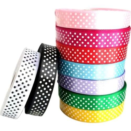 HL 5/8" 11 colors 10 meters/package Printed Dots Stain Ribbon Wedding Decorations DIY Crafts Gift Box Wrapping Belt R004