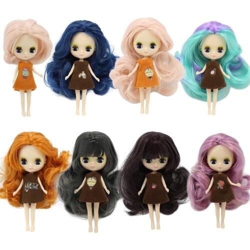 ICY Mini Pullip doll 11cm many kinds of hair colors clothing random NO.1