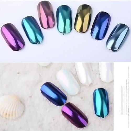 Nail Glitter Pearl Powder Dust Nail Art Manicure Pigment Decoration Chroming Pigment Colorful Nails Accessories Sequins