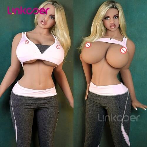 Linkooer 170cm TPE Sex Dolls Fat Hip Huge Breast Sexy Lips Lifelike Vaginal Anal Oral Adult Love Doll Silicone Sex Toys for Men