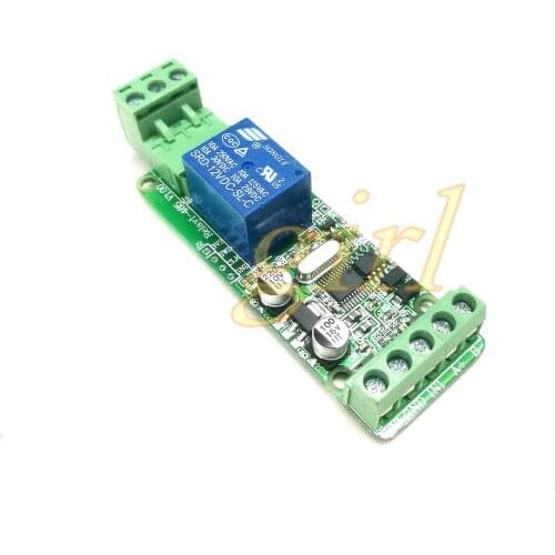 Modbus-Rtu 1 way relay output 1 switch input RS485 TTL