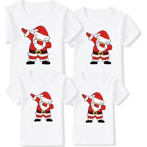 New Funny Christmas Clothes Dance Santa Claus Prined Mother Father Kids Family Matching Clothes Christmas Gift