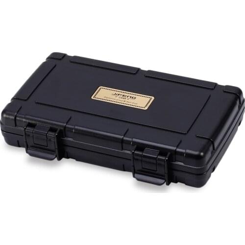 COHIBA Black Portable Travel Cigar Box Moisturizing Waterproof Humidly Cigar Set Fit 5 Cigar Humidor Case CH-013
