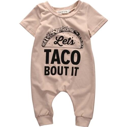 New Kids Baby Boys Girls Short Sleeve Letter Cotton Casual Romper Jumpsuit Clothes Outfit