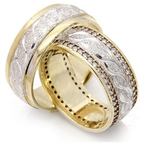 Couple Wedding Ring Sterling Silver 925 Woman And Man Luxury Jewelry Bands Engagement Anniversary Anatolian Civilization Models