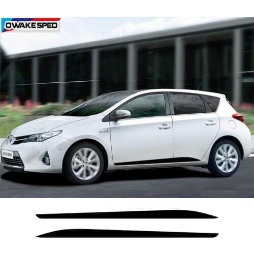 Sport Stripes Both Side Car Door Side Skirt Sticker For-Toyota AURIS 2013-2019 Racing Styling Auto Body Decor Vinyl Decals