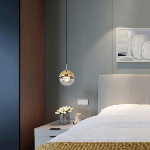 Led Chandelier Nordic Restaurant Creative Villa Lamp Personality Glass Modern Minimalist Staircase Bedside Bedroom Bar Study