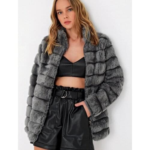 Trend Alaçatı Stili Artificial Fur Coats