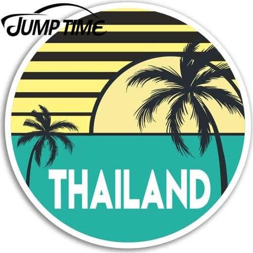 Jump Time for Thailand Asia Vinyl Stickers Travel Sticker Laptop Luggage Decal Car Styling Motor Helmet Decor Car Accessories