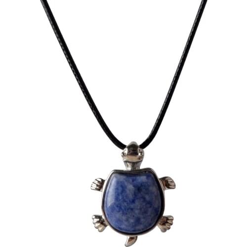Lapis Lazuli Turtle Nacklace Natural Crystal Quartz Red carnelian stones Collars Necklace Jewelry
