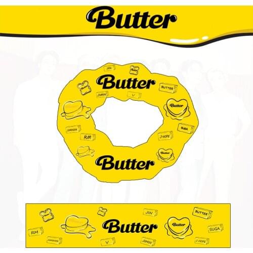 Woman Yellow Butter Scrunchies Fashion Hair Ties Elastic Hairband Hair Accessories Hair Gum Rubber Band Bangtan Boys kpop