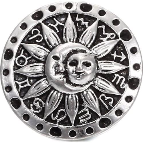 10Pcs/lot The Bloomer Snap Metal Sun Button Bracelet Bangles Fit DIY 18mm Snap Buttons Charm Bracelets Jewelry