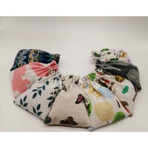 20pcs Cloth Jute Bag Sack Cotton Bag Drawstring Burlap Bag Jewelry Bags Pouch Little Bags For Jewelry Display Storage Gift Bag