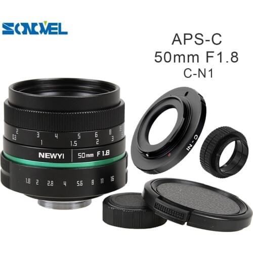 50mm f1.8 APS-C Multi-coated CCTV TV Movie Lens+C Mount for Nikon 1 AW1 S2 J4 V3 V2 J3 V1 J1 J2 J5 mirrorless Camera