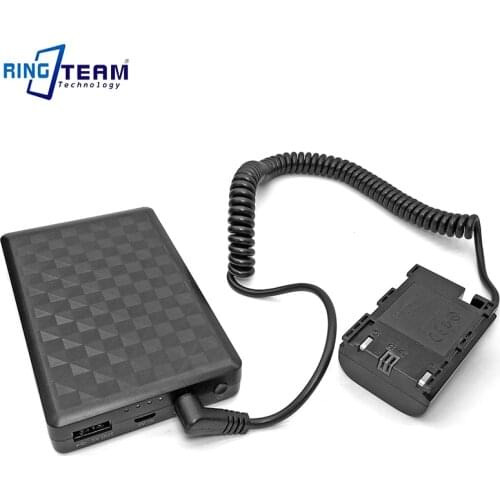 Dummy Battery LP-E6 DR-E6 Power Supply Connector Plus 28WH Power Bank for BMPCC 6K BMPCC6K Blackmagic Pocket Cinema Camera 6K