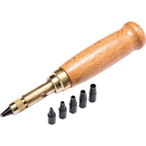 Automatic Belt Hole Puncher Changeable Belt Punch 6-Piece Set Replaceable Multi Head 6 Hole Punch Leather Cutting Tool